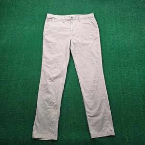 Devil Dog Pants Mens 36x34 Beige Tan Chino Flat Front Straight Leg Casual DD8004